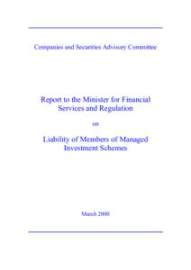 Liability of members of managed investment schemes
