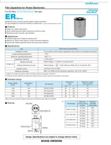 Film Capacitors for Power Electronics    For DC Filter,