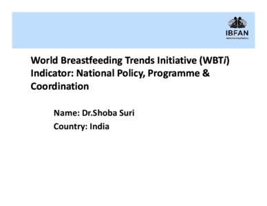 Microsoft PowerPoint - WBTi-National Policy, Programme & Coordination-India [Compatibility Mode]