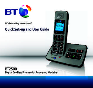 UK’s best selling phone brand†  Quick Set-up and User Guide BT2500