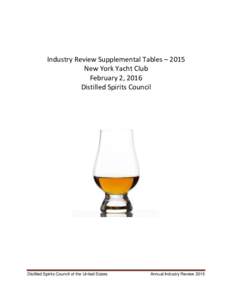 Industry Review Supplemental Tables – 2015 New York Yacht Club February 2, 2016 Distilled Spirits Council  Distilled Spirits Council of the United States