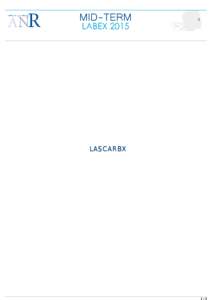 LASCARBX  1/3 1. Noteworthy productions 1.1. Outstanding progress regarding research