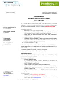 Programme doctoral international International doctoral programme English version page 2  Financement-relais