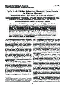 MOLECULAR AND CELLULAR BIOLOGY, Jan. 2006, p. 523–[removed]/$08.00⫹0 doi:[removed]MCB[removed]–[removed]Copyright © 2006, American Society for Microbiology. All Rights Reserved. Vol. 26, No. 2