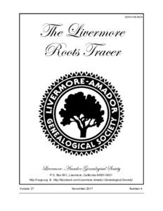 The Livermore Roots Tracer ISSN 0736-802X The Livermore Roots Tracer