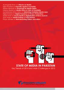 TABLE OF CONTENTS 1. Freedom Network – Mission and Focus PageAurangzaib Khan on Attacks on Media