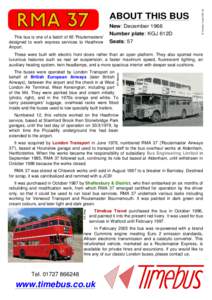 RMA 37 Timebus History Factsheet