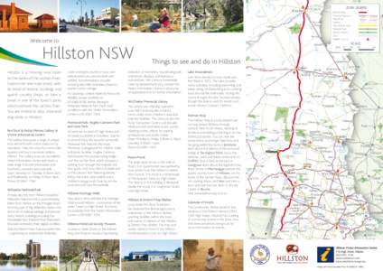Welcome to  	 Hillston NSW Hillston is a thriving rural town on the banks of the Lachlan River. Explore the new main street, with