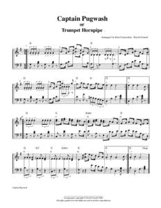 Captain Pugwash or Trumpet Hornpipe Arranged for Duet Concertina - David Cornell  œ.