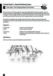 Activity Sheet: 6 - Channel & Entrance Issues Secondary 1  Case Study - The Changing Natural Environment