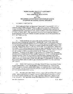 - 1  SPACl<: ACT AGREEMENT BETWEEN NASA AMES RESEARCH CENTER