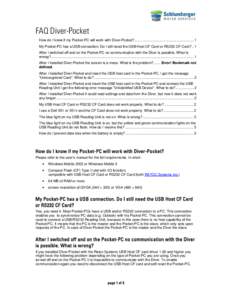 Microsoft Word - Pocket-Diver FAQ English.doc