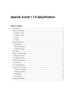 Apache Avro™ 1.7.6 Specification