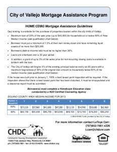 Vallejo HOME-CDBG Guidelines