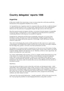 ATypI Country Delegate Reports 1998