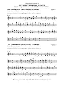 The Kirkpatrick Collection of  Favourite hymns Online Flexible arrangements for any Combination of Instruments and Voices  all creatures of our god and king