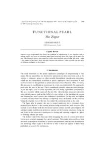 J. Functional Programming 7 (5): 549–554, SeptemberPrinted in the United Kingdom 549
