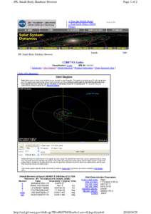 Astrodynamics / Orbital elements / Orbit / Comet Lulin / Ephemeris / Comet / Astrology / Celestial mechanics / Comets
