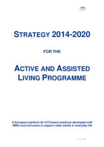 STRATEGYFOR THE ACTIVE AND ASSISTED LIVING PROGRAMME