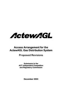 ActewAGL Proposed Revisions