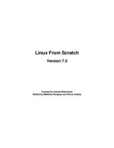 Linux From Scratch - Version 7.5