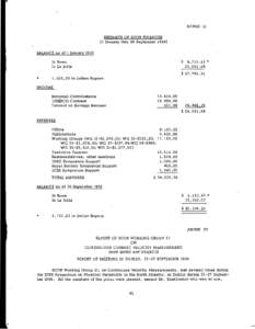 ANNEX II ESTIMATEOF SCOR FINANCES (l January thru 30 September[removed]BALANCEas of 1 Ianuary 1969 $