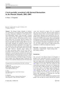 Coral Reefs DOIs00338REPORT  Coral mortality associated with thermal fluctuations