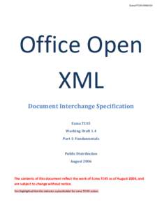 Ecma/TC45Office Open XML Document Interchange Specification Ecma TC45