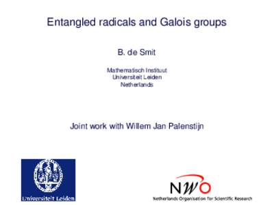 Entangled radicals and Galois groups B. de Smit Mathematisch Instituut Universiteit Leiden Netherlands