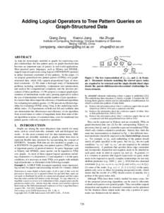Adding Logical Operators to Tree Pattern Queries on Graph-Structured Data Qiang Zeng Xiaorui Jiang