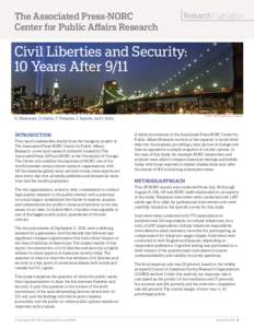 The Associated Press-NORC Center for Public Affairs Research Research Highlights  Civil Liberties and Security: