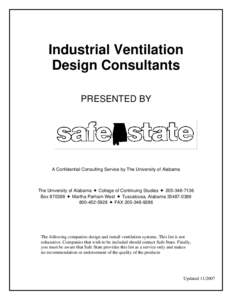 Industrial Ventilation Design Consultants