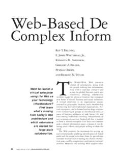 Web-Based De  Complex Inform Roy T. Fielding, E. James Whitehead, Jr., Kenneth M. Anderson,