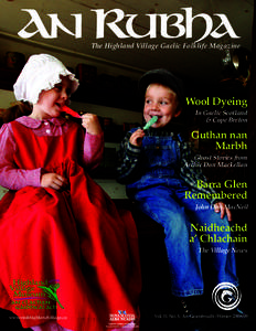 An Rubha  The Highland Village Gaelic Folklife Magazine Wool Dyeing In Gaelic Scotland