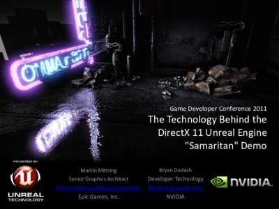 Game Developer ConferenceThe Technology Behind the DirectX 11 Unreal Engine 