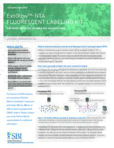 EXOSOME RESEARCH  ExoGlowTM-NTA FLUORESCENT LABELING KIT FOR MORE ACCURATE, EV-ONLY NTA QUANTITATION