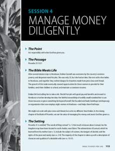 SESSION 4  MANAGE MONEY DILIGENTLY  The Point