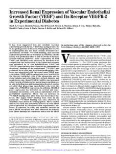 Increased Renal Expression of Vascular Endothelial Growth Factor (VEGF) and Its Receptor VEGFR-2 in Experimental Diabetes