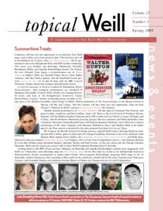topical Weill  Volume 27 Number 1 Spring 2009