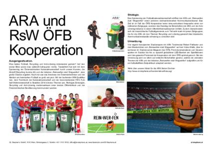 ARA und RsW ÖFB Kooperation Strategie. Das Sponsoring der Fußballnationalmannschaft eröffnet der ARA und „Reinwerfen