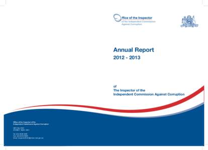 Annual Reportof The Inspector of the Independent Commission Against Corruption