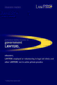 insurance matters  professional liability insurance for government LAWYERS,