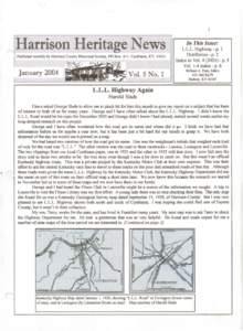 1  r- Harrison Heritage News January 2004