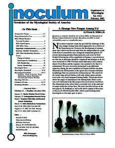 Supplement to  Mycologia VolFebruary 2002