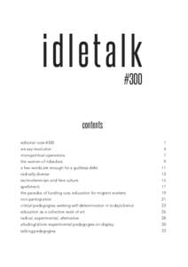 idletalk #300 contents editorial note #300