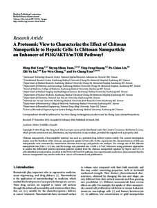 A Proteomic View to Characterize the Effect of Chitosan Nanoparticle to Hepatic Cells: Is Chitosan Nanoparticle an Enhancer of PI3K/AKT1/mTOR Pathway?