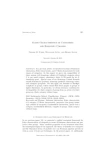 301  Documenta Math. Euler Characteristics of Categories and Homotopy Colimits
