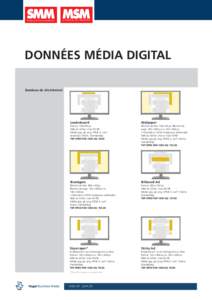 Données média DIGITAL	 Bandeau de site Internet Leaderboard  Wallpaper