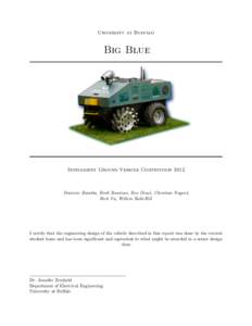University at Buffalo  Big Blue Intelligent Ground Vehicle Competition 2012