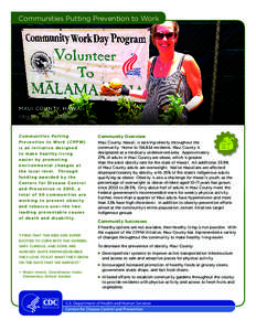 Communities Putting Prevention to Work  maui county, hawaii Obesity Prevention  C